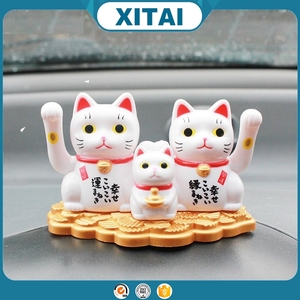 XITAI Tres gatos fortuna suerte movimiento solar decoración de coches accesorios - Product Image 1