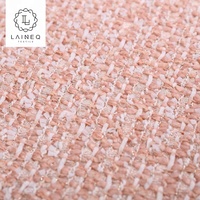 Veste en tissu tweed, rose, noeud, 35% laine, 18% coton, 1 pièce, célèbre marque, costume, jupe robe