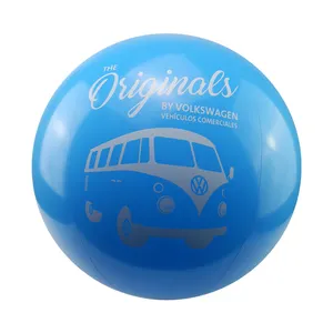 Pelota de Playa Grande inflable azul de 40cm de diámetro con logotipo personalizado