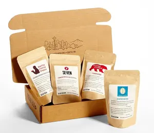 Free stocked sample custom cheap kraft coffee packaging paper box