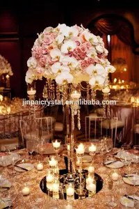 Bol de fleurs en cristal candélabres table de mariage centres de table JPT-690