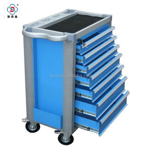 7 drawers bule professional fully assembly steel roller tool trolley cabinet