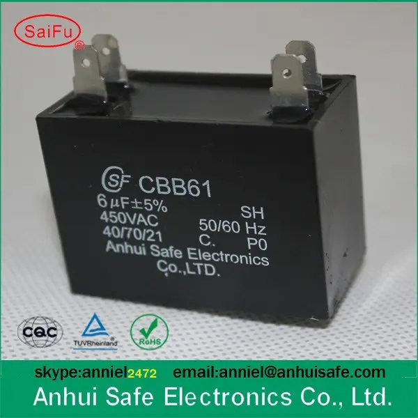 Cbb61 6Uf 450V Quạt Tụ Điện Cảm Ứng