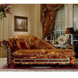 YB26 Italienische antike klassische schlafzimmer möbel mahagoni luxus chaise lounge