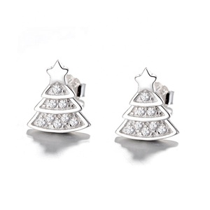 925 Sterling Silver <strong>square</strong> <strong>Diamond</strong> Stud <strong>Earrings</strong> - Product Image 6