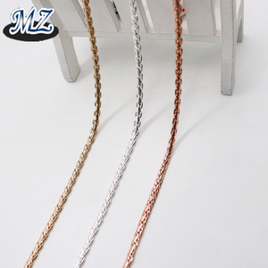 Hand gefertigte Netz ketten aus rohem Kupfer und Messing Modeschmuck für die Herstellung von Körpers chmuck aus metallischem Material - Product Image 4