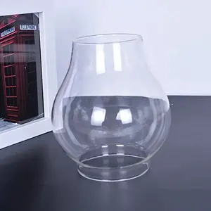 Lampe à huile en verre sur mesure, ombrage et protection contre un cheminée en verre, lampe de table, bougie d'ombrage, cheminée, vente en gros, modèle