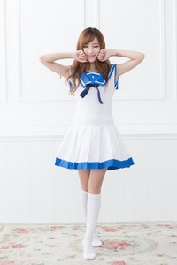 Onen bleu et blanc marine anime costume de marin jeu de rôle costume cosplay costume de déguisement - Product Image 5