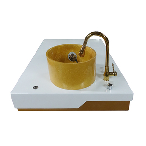 Fauteuil de pédicure sans tuyauterie <span class=keywords><strong>avec</strong></span> dossier haut doré, fonction bain à jets magnétiques, siège et dossier réglables, pour salon et <span class=keywords><strong>spa</strong></span>, modèle CB-FP007 - Product Image 5