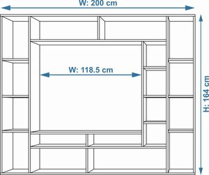 Living Room Furniture Bookcase DVD Space <strong>Tv</strong> Stand Living Room Cupboard <strong>Designs</strong> <strong>Tv</strong> Stand Wall <strong>Unit</strong> <strong>Designs</strong> \ Modern Wooden KD - Product Image 5