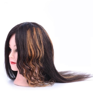 Cabeza de Maniquí de cabello humano 100, productos de belleza china, con cabello natural - Product Image 4