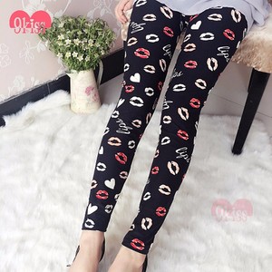 9 beso Elegante Lip Imprimir Sexy Ladies Elefante Leggings Sexo Foto - Product Image 2
