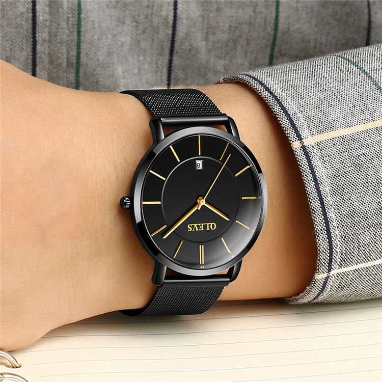 OLEVS 5869 S Ultra Thin Watches for Men Waterproof Quartz