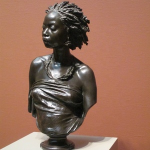 Levensgrote Metalen Messing Vrouw Sculptuur Bronzen Afrikaanse Meisje Buste Standbeeld - Product Image 5