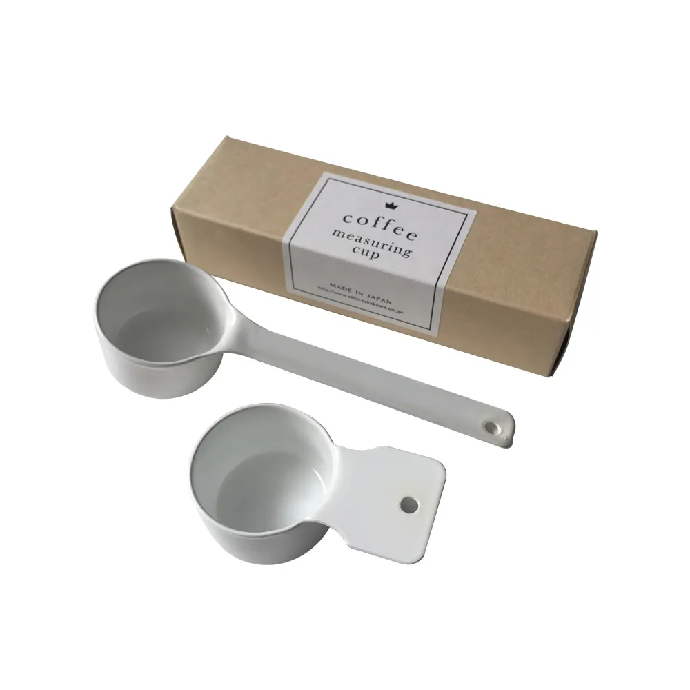 Japanese Bulk Enameled Coffee Measure Long Scoop Spoon