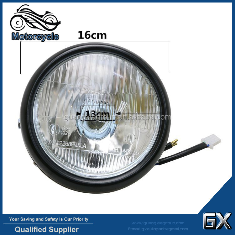 バイク バンテージクラシックラウンドメタルヘッドライト 60W 12V