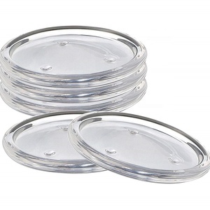 Libero rotondo di Vetro Piastra di Supporto di Candela Pilastro - Product Image 4