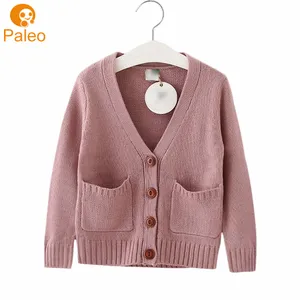 OEM ODM Usine Offre Spéciale Coton Cardigan À Tricoter Hiver Enfants Enfants Cardigan