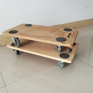 <span class=keywords><strong>Dolly</strong></span> — arbre à plateforme avec roue, coussin carré, bois