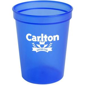 Taza de plástico translúcido naranja neón de 16oz para estadio - Product Image 3