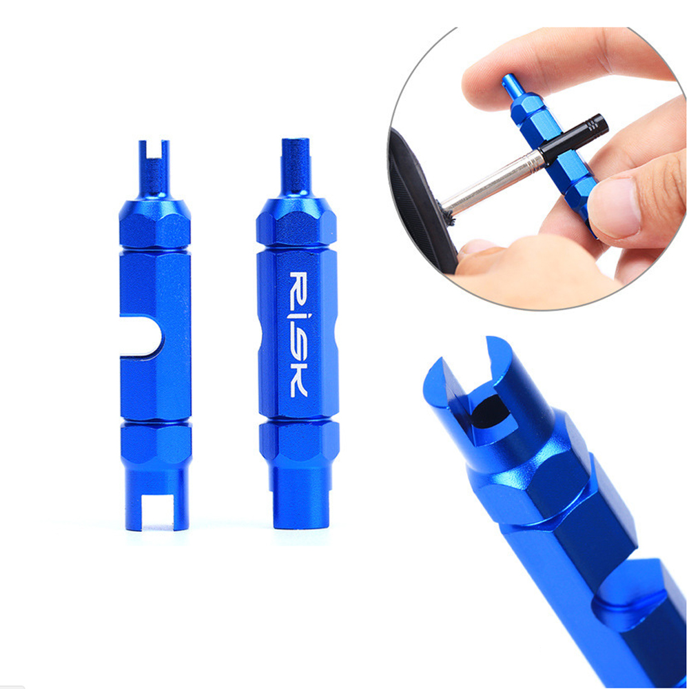 Kit Riparazione Pneumatici: 4 Anime Valvola In Ottone + Strumento Estrattore Universale A 4 Vie Per Auto, Moto E Bici