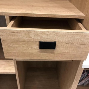 פשוט עיצוב לבן בצבע עץ ארון נייד ארון עם פינת מדף ספרים - Product Image 6