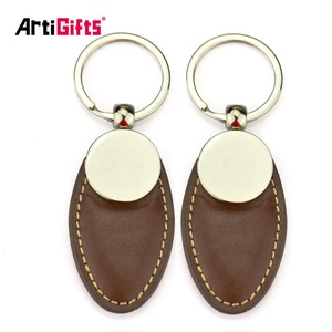<strong>Cheap</strong> <strong>Gift</strong> Items <strong>Bulk</strong> Black Leather Custom Hotel Promotional Key Holder Keyring Keychain with logo - Product Image 4