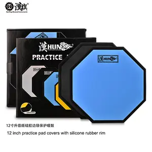 customized 12 inch Practice Drum Pad Training Pad cover with Silicone rubber rim