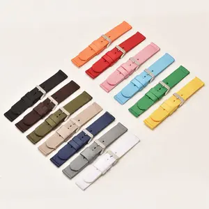 2 pièces Nylon <span class=keywords><strong>bracelet</strong></span> de <span class=keywords><strong>montre</strong></span> 18mm 20mm 22mm 24mm vente en gros pièces de <span class=keywords><strong>montre</strong></span> couleur unie <span class=keywords><strong>bracelet</strong></span> de <span class=keywords><strong>montre</strong></span> à dégagement rapide - Product Image 1