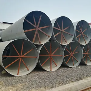 ASTM A214 SA214 Epoxy Coating Steel Piling Tubes, SSAW Welded Perforated Drainage Pipes