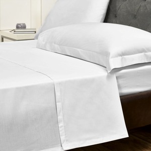 Wholesale White 100% Cotton <strong>Single</strong> Hospital <strong>Bedsheet</strong> Flat Hotel Bedsheets - Product Image 3