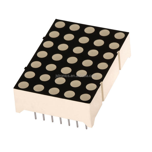 Jstronic 1.1 Inch JSD-11057AB 3mm Round 5x7 Dot matrix LED Display White Color for Elevator Board