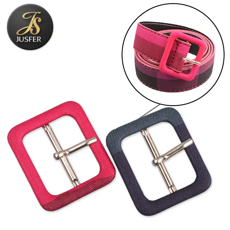 Tùy Chỉnh Điều Chỉnh Belt Buckle Vải Bao Phủ Vuông Buckle Đối Với Thắt Lưng Đàn Hồi