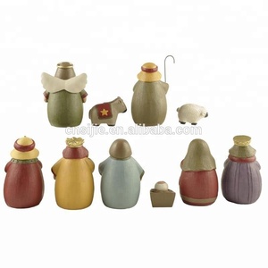De noël Polyresin Religieux Bande Dessinée Crèche Ensemble Catholique Figurines - Product Image 4