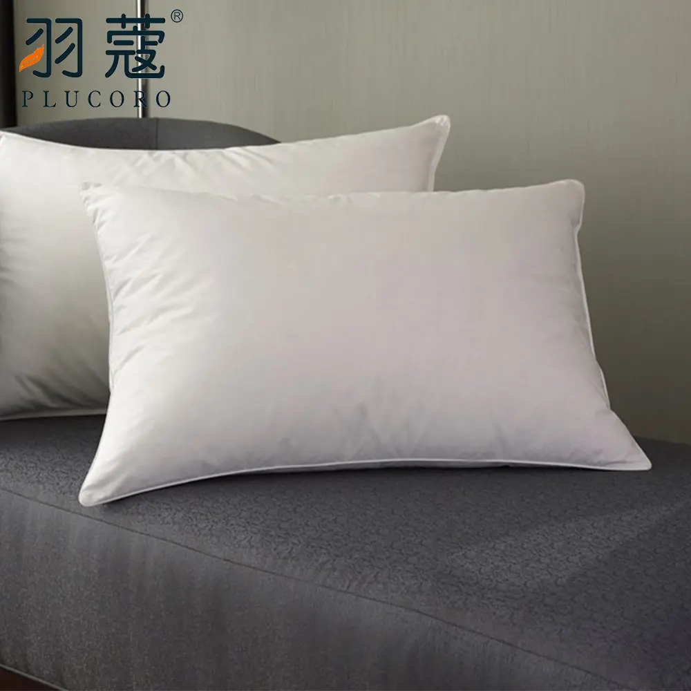Cojín esponjoso para dormir, almohada interior de Hotel de fibra de poliéster, color blanco, 48x74CM, 800G