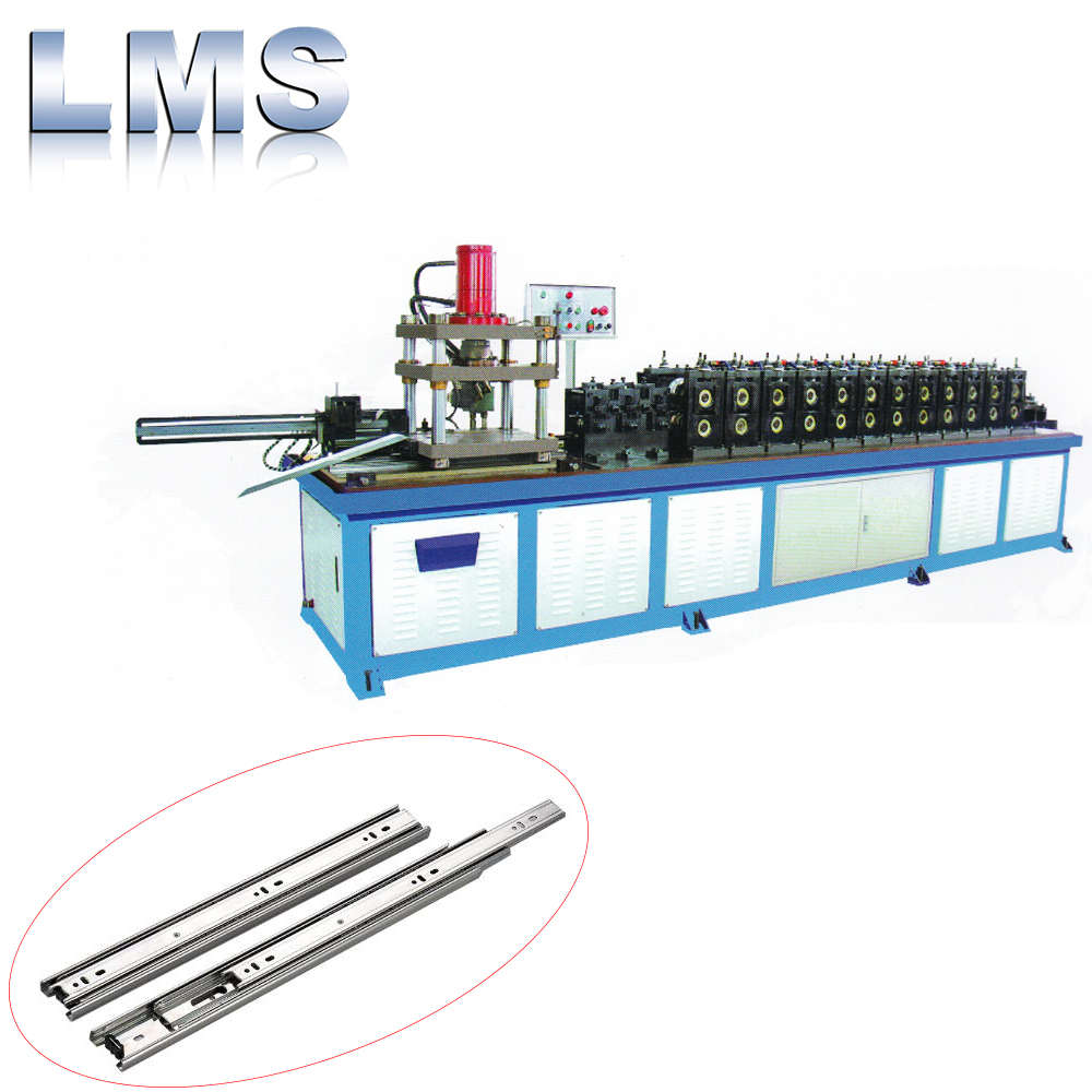 Furniture lemari dapur luar batin tengah tugas berat teleskopik laci slide rail saluran roll membentuk mesin