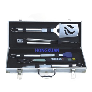Herramientas ASADOR Situado en Caja De Plástico Espátula Hilván Cepillo de Limpieza Cepillo Titular De Maíz Cuchillo Pincho BBQ-05B-15 BARBACOA Herramientas - Product Image 1