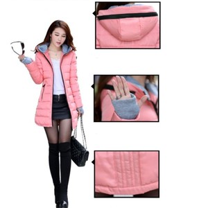 8 kleur <span class=keywords><strong>M</strong></span>-3XL Mode Winter Warm Vrouwen Jassen Capuchon Dikke Jassen Volledige Mouw Parka Uitloper Dame Kleding E1115 - Product Image 3