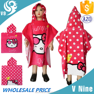 UPF50 + <span class=keywords><strong>Toalla</strong></span> de <span class=keywords><strong>playa</strong></span> poncho para niños con logo personalizado, estampado reactivo, sin AZO - Product Image 3