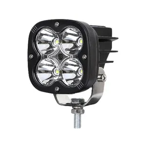 New Spot flood 24v 12v 3.5inch 40w square led work light motorcycle led light 4mata led automatic work light