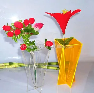 简单的丙烯酸花瓶家居装饰丙烯酸花展示花瓶