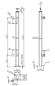 مختلف أذرع تثبيت الزجاج المتقاطعة الجدار الزجاجي/درابزين تركيب - Product Image 6