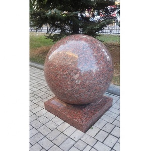 Venta al por mayor de bolas de piedra de granito labradorita de tamaño personalizado flameado pulido en rojo gris negro natural para aplicaciones de jardín al aire libre - Product Image 3