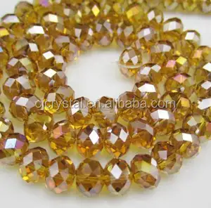Perles de verre colorées pour peinture, perles en verre, bracelet