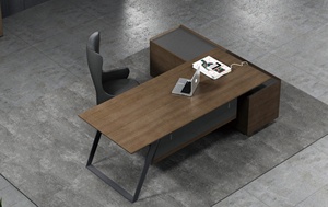 Mesa de oficina comercial de lujo de alta calidad, muebles de oficina de madera ejecutivos contemporáneos únicos - Product Image 4