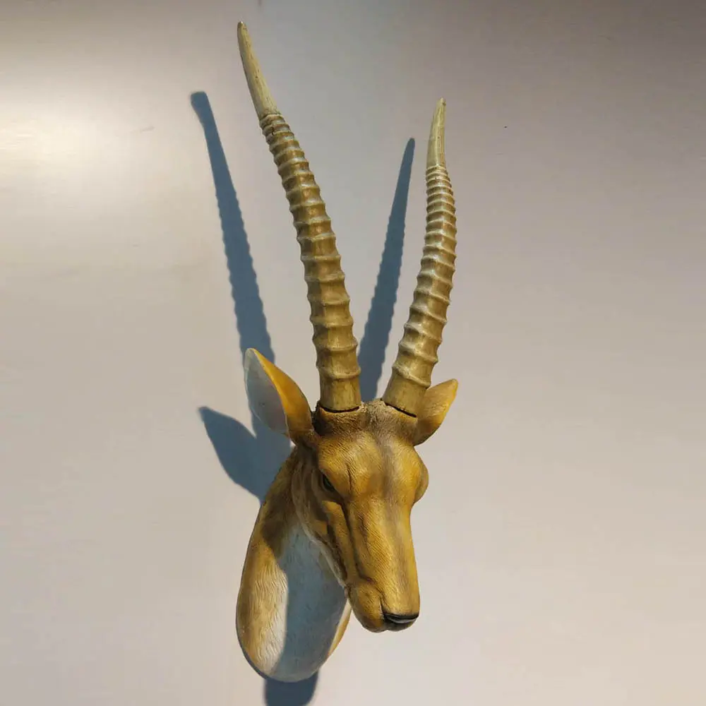 dier hoofd sculptuur hars afrikaanse gazelle hoofd voor wand decor