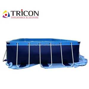 Shanghai Tricon Latest Chinese Product PVC Fabric Material Metal Frame Inflatable Swimming Pool