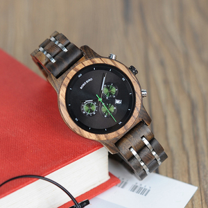 Dringend Quick shipping Luxus Vintage Time Holzuhr Miyato Quartz Black Armbanduhr - Product Image 3