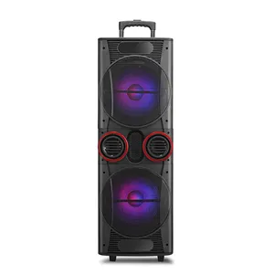 Chuyên nghiệp 100W đầu ra PA Loa RGB Hifi <span class=keywords><strong>woofer</strong></span> cho hoạt động karaoke bên nhà hát ngoài trời bao gồm bánh xe đẩy - Product Image 1