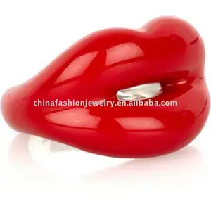 Cincin Bibir Merah Enamel Fesyen Mulia 2011